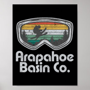 Arapahoe Sin Colorado Ski Mountain Skiën Retro Sk Poster