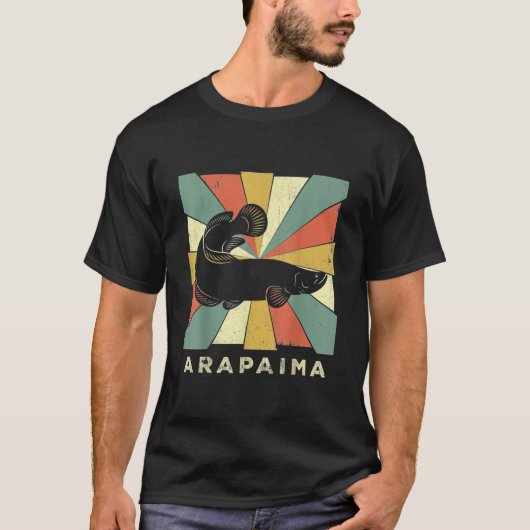 Arapaima Fish Lover Retro Style Animal Cl T-shirt (Voorkant)