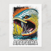 Arapaima Monster Vis Voor EXTREME ANGLERS Amazone Briefkaart (Voorkant)