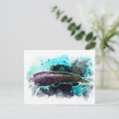 Arapaima Monster Vis Waterverf Pirarucu Paiche Briefkaart (Staand voorkant)