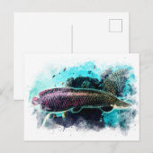 Arapaima Monster Vis Waterverf Pirarucu Paiche Briefkaart (Voorkant / Achterkant)
