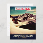 Araphoe Basin, Colorado, Reisbriefkaart Save The Date (Voorkant / Achterkant)