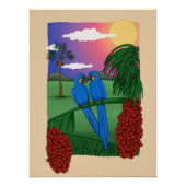 Arara azul - Blue macaw Perfect Poster (Voorkant)