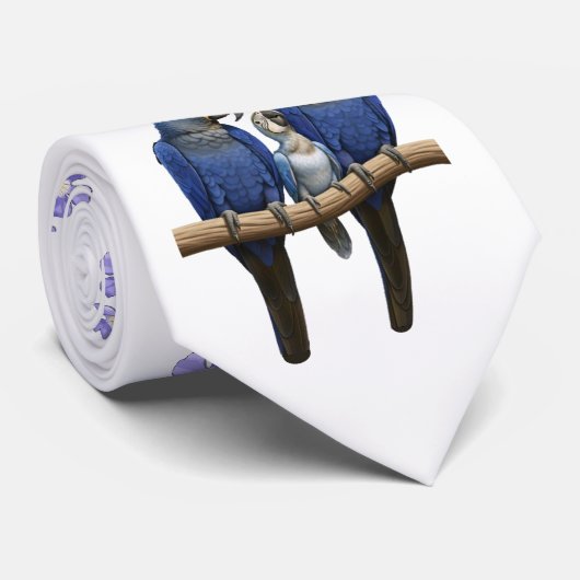 Arara azul e jacarandá stropdas (Opgerold)