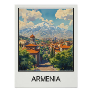Ararat-heuvel met uitzicht op Armenia Perfect Poster