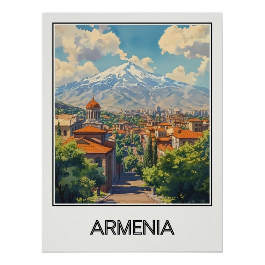 Ararat-heuvel met uitzicht op Armenia Perfect Poster (Voorkant)