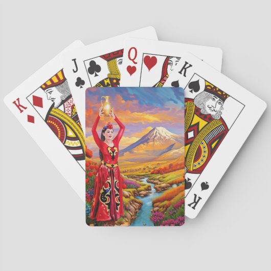 Ararat in kleur klassieke speelkaarten (Achterkant)