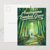Arashiyama Bamboebos Japan Briefkaart (Voorkant / Achterkant)