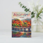 Arashiyama Bamboebos Japan Briefkaart (Staand voorkant)