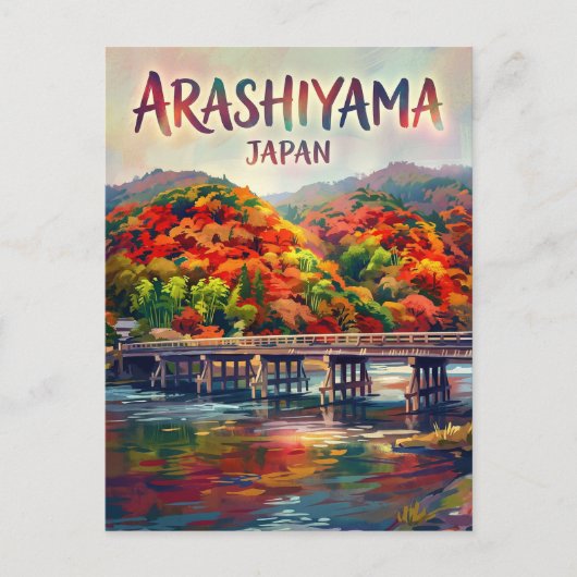 Arashiyama Bamboebos Japan Briefkaart (Voorkant)