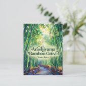 Arashiyama Bamboo Grove Japan Briefkaart (Staand voorkant)