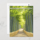 Arashiyama Bamboo Grove Japan Kyoto Nature Briefkaart (Voorkant / Achterkant)