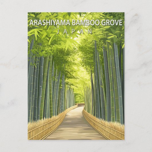 Arashiyama Bamboo Grove Japan Kyoto Nature Briefkaart (Voorkant)