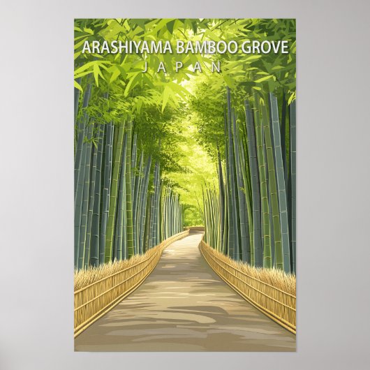 Arashiyama Bamboo Grove Japan Reizen Poster (Voorkant)