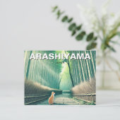 Arashiyama Japan Kyoto bamboe bos Briefkaart (Staand voorkant)