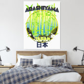 Arashiyama Japan reislogo Canvas Afdruk (Insitu (Slaapkamer))