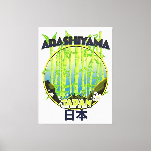 Arashiyama Japan reislogo Canvas Afdruk (Voorkant)