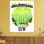 Arashiyama Japan reislogo Canvas Afdruk (Insitu (Woonkamer))