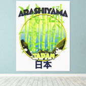 Arashiyama Japan reizen logo Canvas Afdruk (Insitu (Houten vloer))