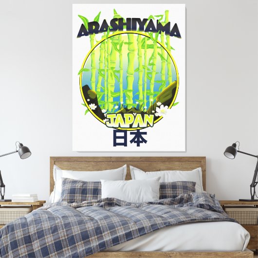 Arashiyama Japan reizen logo Canvas Afdruk (Insitu (Slaapkamer))