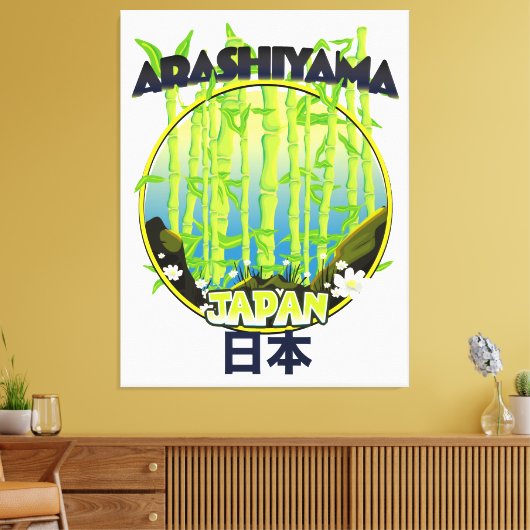 Arashiyama Japan reizen logo Canvas Afdruk (Insitu (Woonkamer))