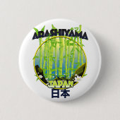Arashiyama Japan reizen logo Ronde Button 5,7 Cm (Voorkant)