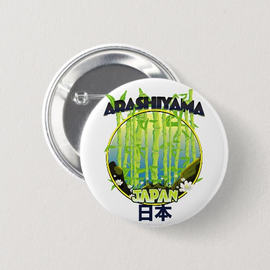 Arashiyama Japan reizen logo Ronde Button 5,7 Cm (Voorkant /achterkant)