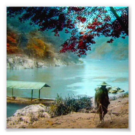 ARASHIYAMA TAKAGI Glass Magic Lantern Slide Foto Afdruk (Voorkant)