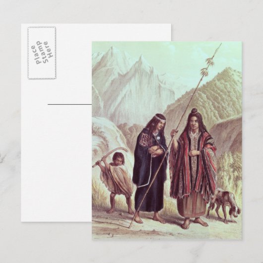 Araucaanse Indiërs Briefkaart (Voorkant / Achterkant)