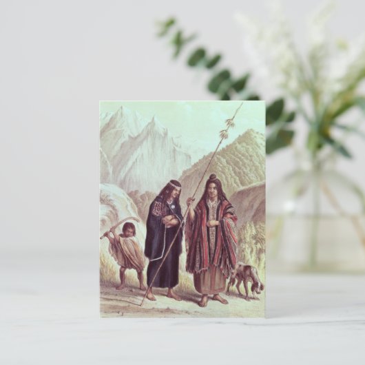 Araucaanse Indiërs Briefkaart (Staand voorkant)