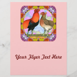 Araucana Chickens Art Flyer
