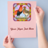 Araucana Chickens Art Flyer (Hand)