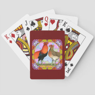 Araucana Chickens Art Pokerkaarten