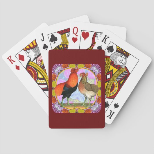 Araucana Chickens Art Pokerkaarten (Achterkant)
