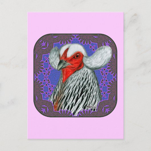 Araucana Head Framed Briefkaart (Voorkant)