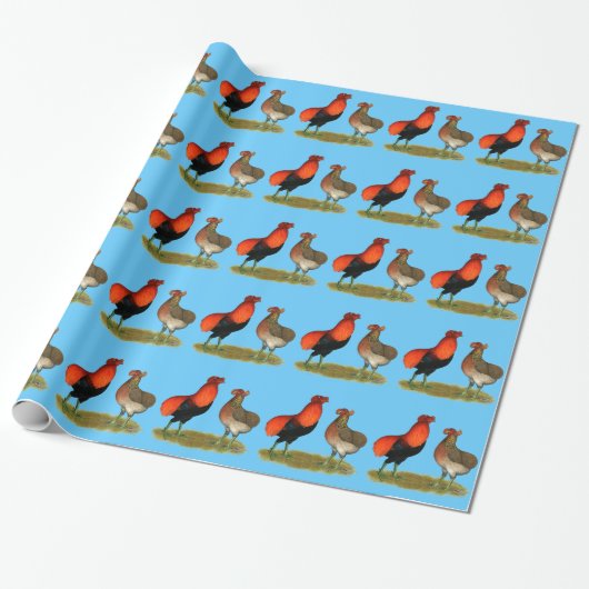 Araucana Red Pair Cadeaupapier (Uitgerold)