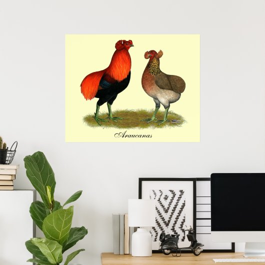 Araucana Red Pair Poster (Thuiskantoor)