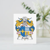Araujo Family Crest Briefkaart (Staand voorkant)