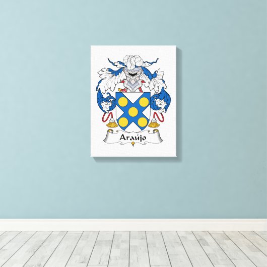 Araujo Family Crest Canvas Afdruk (Insitu (Houten vloer))
