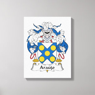Araujo Family Crest Canvas Afdruk