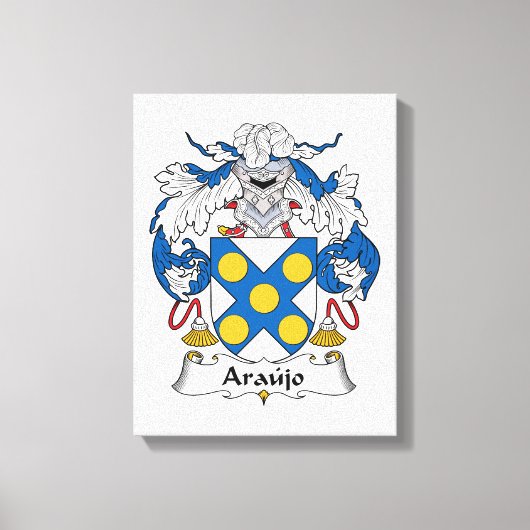 Araujo Family Crest Canvas Afdruk (Voorkant)