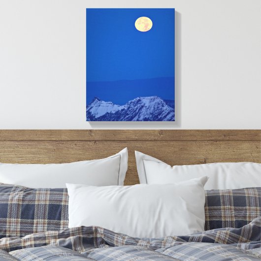 Aravis Mountains | Mont Blanc Range Canvas Afdruk (Insitu (Slaapkamer))