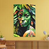 "Arayúna" Oerwoud Canvas - Vrouwen in het Amazoneg Afdruk (Insitu (Woonkamer))