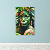 "Arayúna" Oerwoud Canvas - Vrouwen in het Amazoneg Afdruk (Insitu (Houten vloer))
