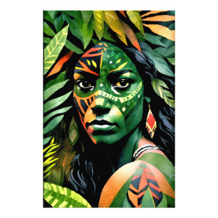 "Arayúna" Oerwoud Canvas - Vrouwen in het Amazoneg Foto Afdruk