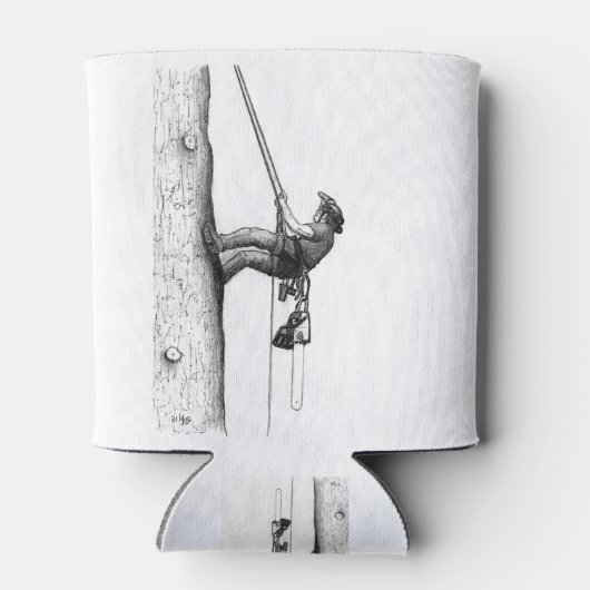 Arb Art Arborist Tree Surgeon Chainsee Gift card Blikjeskoeler (Achterkant)