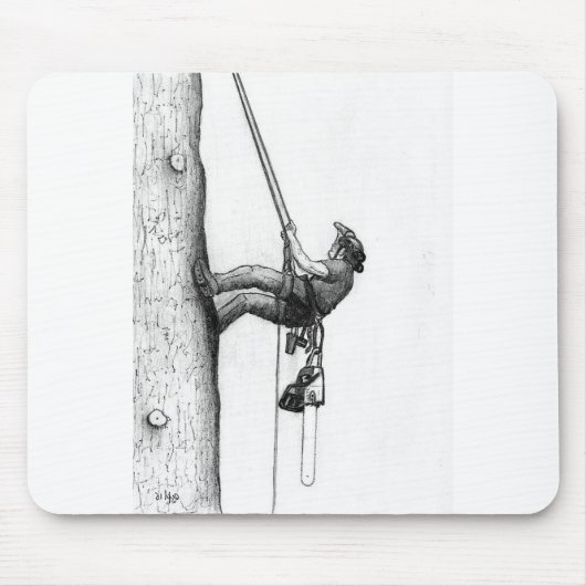 Arb Art Arborist Tree Surgeon Chainsee Gift card Muismat (Voorkant)