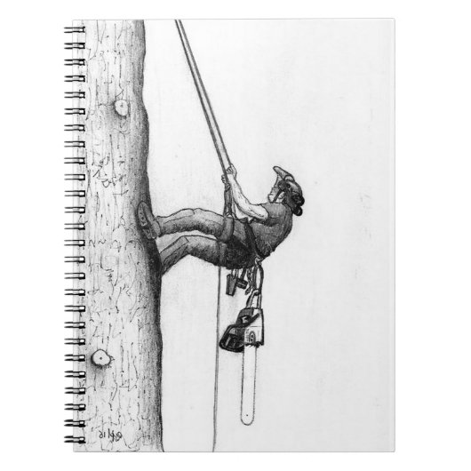 Arb Art Arborist Tree Surgeon Chainsee Gift card Notitieboek (Voorkant)