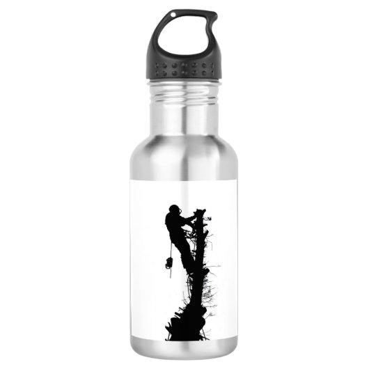 Arb Art Arborist Tree Surgeon Chainzaag Gift Waterfles (Voorkant)