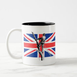 Arb Art Arborist Tree Surgeon Chainzaag Tweekleurige Koffiemok